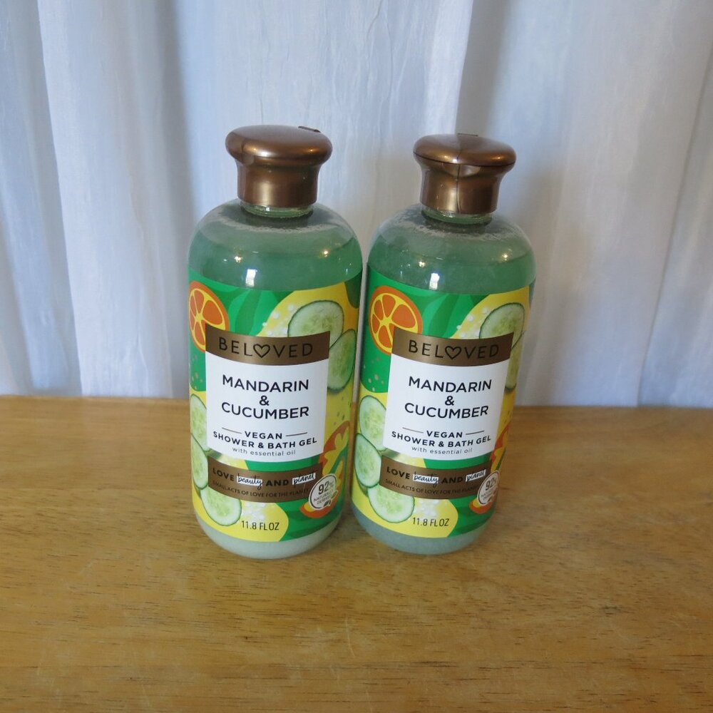 2× Beloved Mandarin & Cucumber Bath Gel 11.8 oz | Vegan